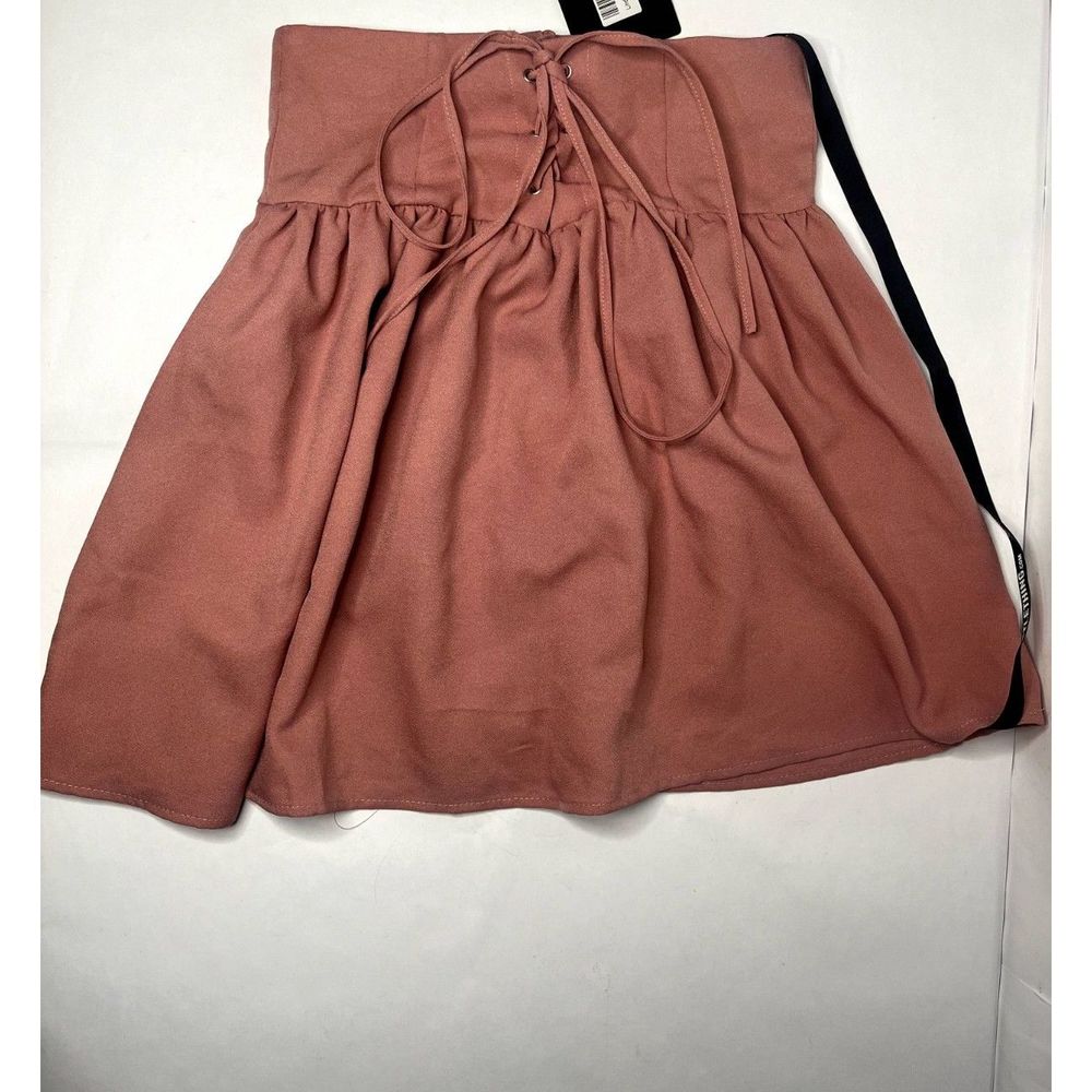 Pretty Little Thing Linda Dusty Pink Corset Women's Flowy Skirt NWT